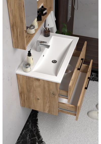 Teta Home Batum 65 Cm Mdf Banyo Dolabı Seti Atlantik Çam Atlantik Çam
