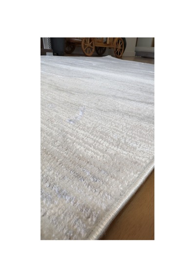 Canoo Halı Home Sık Dokuma İpek Dokuma Krem Gri Parlak Salon Koridor Oturma Odası Özel Kesme Halı Yolluk Stnipek-bambu Krem-gri