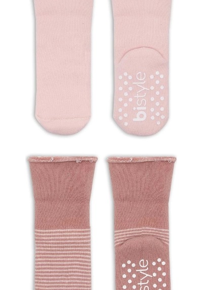 Bistyle Çemberli Kaymaz Havlu Soket Çorap 2'li Bs10503 Pudra Pembe Pudra Pembe Pudra - Pembe