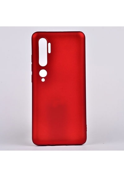 Xiaomi Mi Note 10 Kılıf Esnek Yapılı İnce Slim Silikon Kapak Ryc/premier Kirmizi