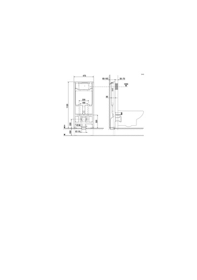 Roca A890070020 Alçıpan Tipi Gömme Rezervuar Ve Parlak Panel Seti Mavi - Beyaz