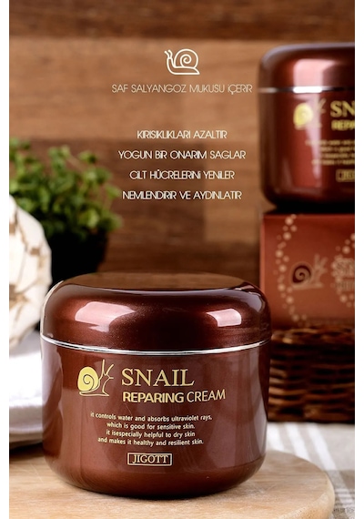 Jigott Snail Reparing   ve Aydınlatıcı Bakım Kremi 100 ML