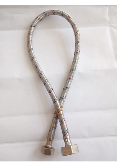 Su Bağlantı Flexi Hortumu Rakorlu 1/2 - 3/4 Dişi Dişi 50 Cm