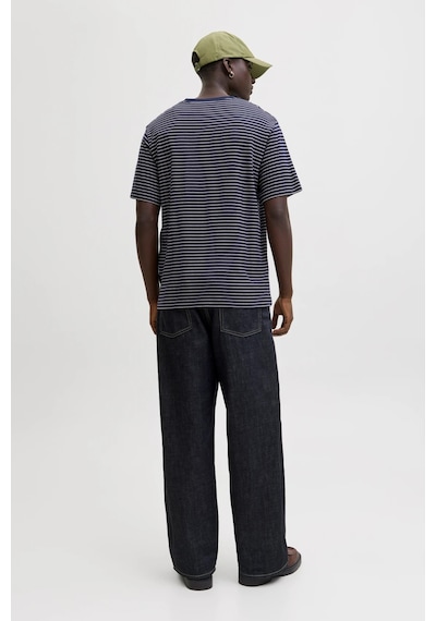 Jack & Jones Erkek T Shirt 12288015 Lacivert-beyaz Lacivert - Beyaz