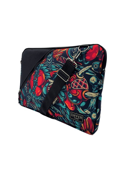 Differ 13-14'' inç Maske Desen Su Geçirmez/Askılı/Laptop/Apple Uyumlu MacBook /