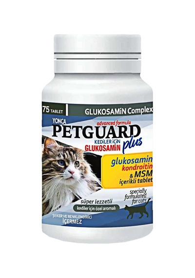 Petguard Kediler İçin Glukosamin Tablet 75'li