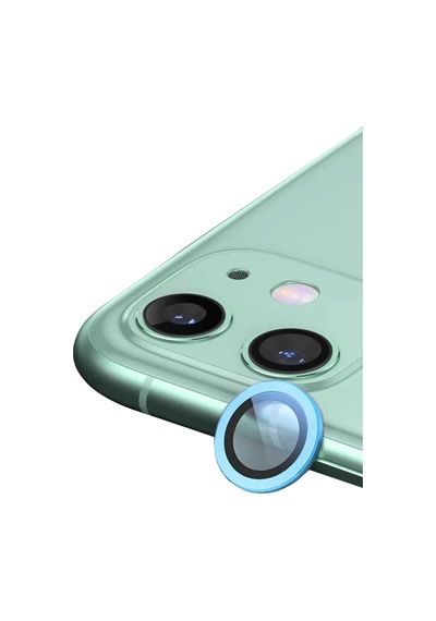Apple İphone 12 Uyumlu Raze Metal Kamera Lens - Mavi