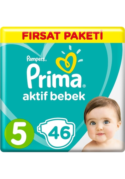 Prima Pampers Aktif Bebek Junior Bebek Bezi 11-16 KG 5 Beden 92 Adet