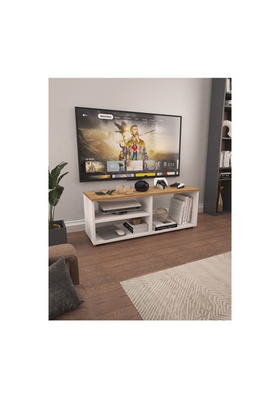 Tiny Tek Raflı 3 Gözlü Sonomo Beyaz Tv Ünitesi Tiny Tek Raflı 3 Gözlü Sonomo Beyaz Tv Ünitesi