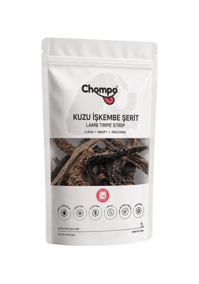 Chompo Kuzu İşkembe Çubukları 100% Doğal Katkısız Köpek Ödül Maması 100 Gr