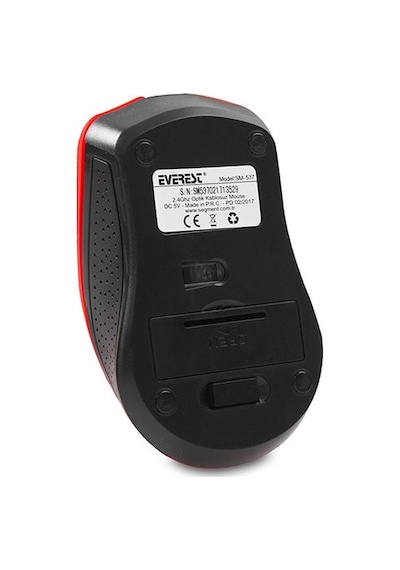 Everest SM-537 USB Kırmızı Kablosuz Mouse