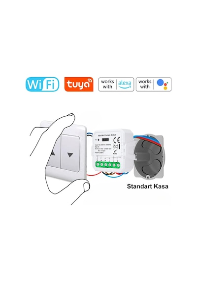 Tuya Uyumlu Wifi Perde Panjur Kepenk Kontrolcüsü