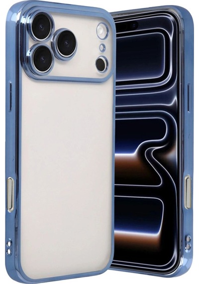 Apple, Uyumlu iPhone 17 Pro Max Razer Lensli Silikon - Açık Mavi