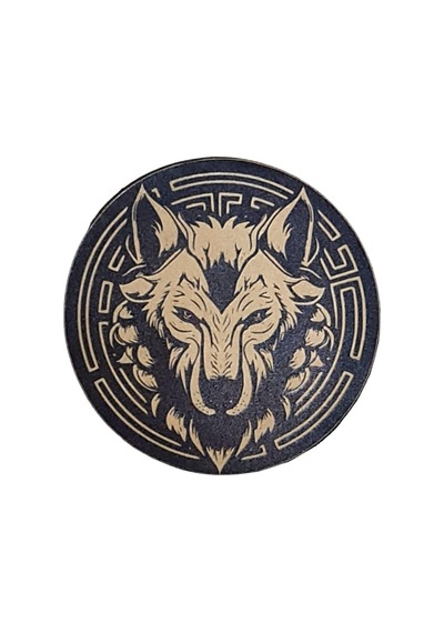 Kurt Deri Peç - Arma - Wolf Leather Patch Bej