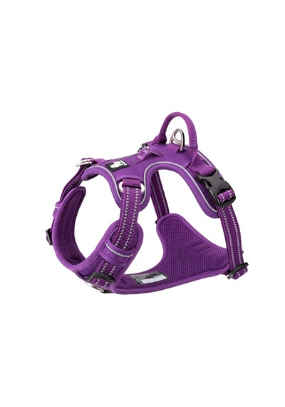Köpek Koşum Takımı, Çekmez, Ayarlanabilir, Yansıtıcı, Yumuşak Naylon, Küçük Ve Büyük Evcil Hayvanlar İçin, Tlh56512 S, Mor