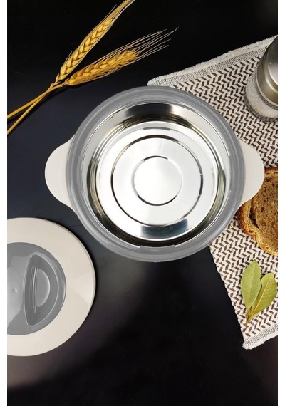 Digithome Ckr3148 Paslanmaz Çelik Hazneli Yemek Termosu 500 ML Beyaz