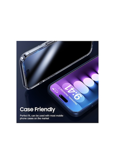 Apple iPhone Uyumlu 15 Pro Max Ekran Koruyucu Hayalet Cam Otomatik Kolay Kurulum Aparatlı Ekran Camı Fit-easy