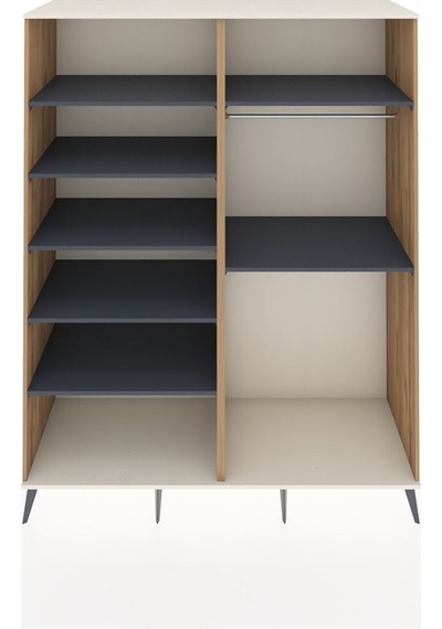 Kronos Gardrop 7 Raflı 2 Askılı 176x59x221 Çam-aytaşı/antrasit Beyaz Kronos Gardrop 7 Raflı 2 Askılı 176x59x221 Çam-aytaşı/antrasit Beyaz