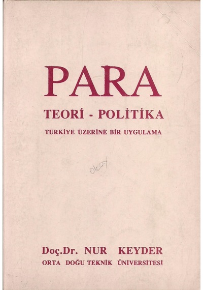 Para Teori - Politika Türkiye Üzerine Bir Uygulama N11.5282