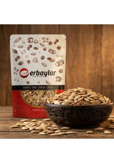 Erbaylar Kabak Çekirdeği Hanım Tırnağı Tuzsuz Kavrulmuş - 1 Kg