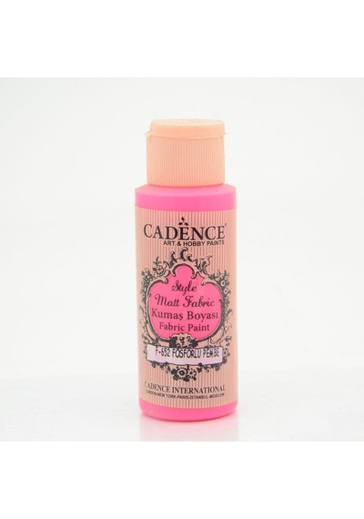 Cadence Style Matt Fabric Kumaş Boyası F-652 Fosforlu Pembe