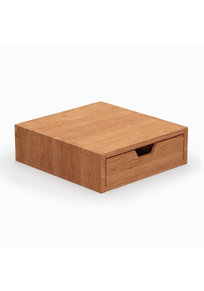 Desna Tek Katlı Tek Çekmeceli Dolap - Kiraz 18 Cm Uzunluk X 19 Cm Derinlik X 5.8 Cm Woodsaka Doğal Ahşap