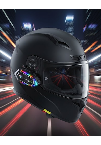 Çift - 355 - Telefon Destekli Motolet Kask - Metemıx - Bluetooth Kulaklık