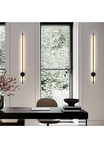 Led Duvar Aplik Çubuk Siyah
