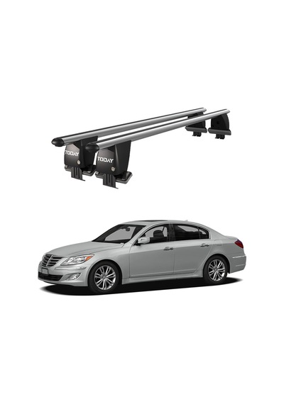 Royal Hyundai Genesis 2008-2014 Uyumlu Gri Kilitli Ara Atkı Port Bagaj Tavan Barı