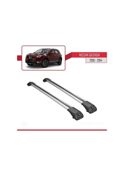 Nissan Qashqai 2010-2014 Arası İle Uyumlu Ace-1 Ara Atkı Tavan Barı Gri