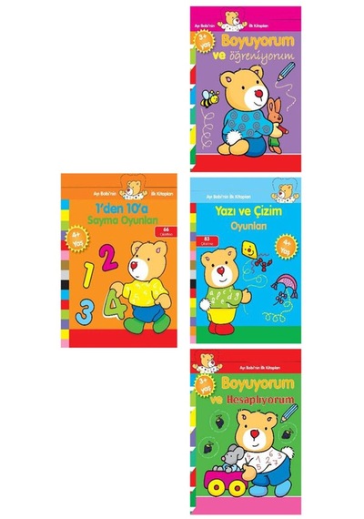 Ayı Bobi'nin İlk Kitapları Çıkartmalı 4 Kitap Set