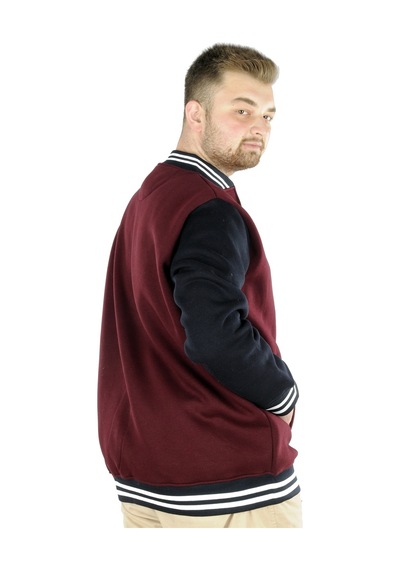 Mode Xl Büyük Beden Erkek Kolej Mont 22618 Mürdüm 001
