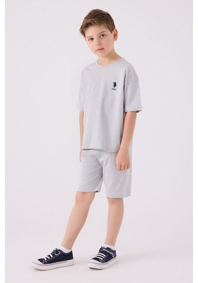 U.S. Polo Assn. Erkek Çocuk Gri Bermuda Takımı 5274-43671 Gri