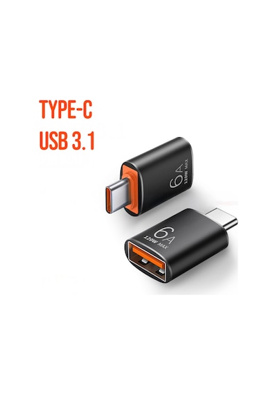 Usb 3.1 Otg Adaptörü, Type-c'den Usb Flash Belleğe, 6a Şarj, Hızlı Veri Type-c Erkek Usb Dişi Dönüştürücüsü