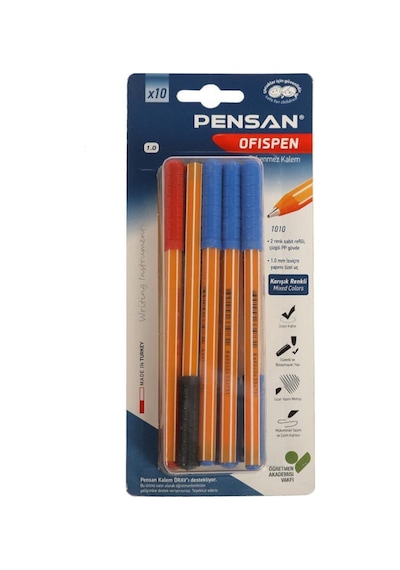 Tükenmez Kalem Office Pen 10 Lu 1010 Karışık Renkler Karışık