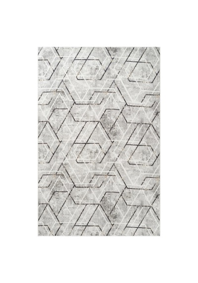 Villadia Home Textile Kaymaz Taban Modern Desen Halı Yolluk Leke Tutmaz Kolay Temizlenir Koridor Salon Yatak Mutfak Odası Vd4054gri Gri