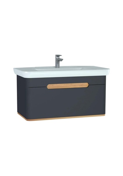 VitrA Sento 100Cm Antrasit Banyo Dolabı Alt Modül Ve Lavabo 60820 Antrasit VitrA Sento 100Cm Antrasit Banyo Dolabı Alt Modül Ve Lavabo 60820 Antrasit