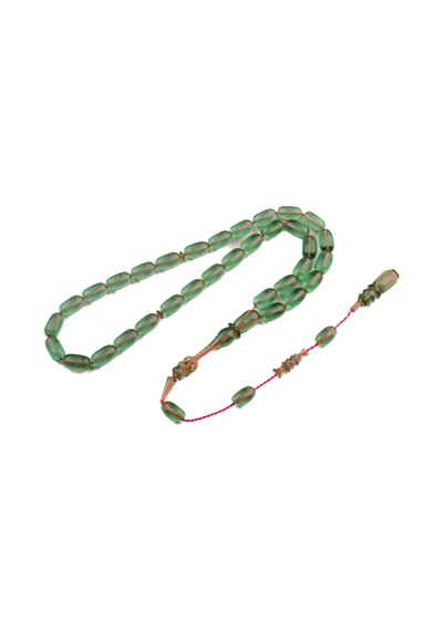 Burhan Sağlam Özel Seri Halkalı İmame Kapsül Kesim 12x7 Mm Ateş Kehribar Sistem Püsküllü Tesbih Bs24635