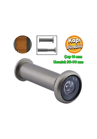 Kapı Dürbünü Ø14mm Çelik Kapısına Takılan Kapı Dürbünü - 50 - 90 Mm Arası Kapılar İçin Uygundur Diğer