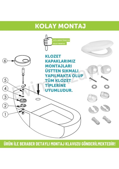 Crown Yavaş Kapanan Klozet Kapağı