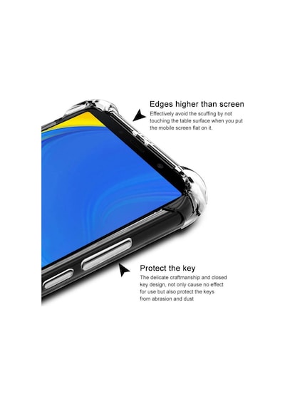 Samsung Uyumlu Galaxy A9 2018 Kilif Köse Korumali Seffaf Silikon Kapak 393046776