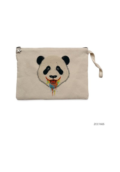Panda İn Colors Krem Clutch Astarlı Cüzdan / El Çantası