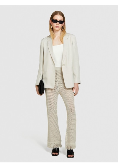 Sisley %100 Viskoz Cebi Biyeli Tek Düğmeli Saten Blazer Ceket Kadın Gri Ceket - 324p29nmlw023 Bej Sisley %100 Viskoz Cebi Biyeli Tek Düğmeli Saten Blazer Ceket Kadın Gri Ceket - 324p29nmlw023 Bej
