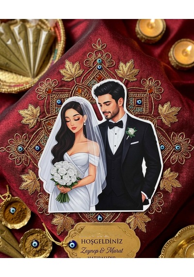 Evren Hediyelik -hem Kına Gecesi-hem Nikah İkili Takım-100 Adet