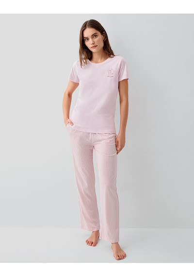 Pierre Cardin 9201 Modal Pamuk Cepli Kısa Kol Kadın Pijama Takımı Somon
