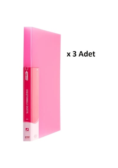 Bigpoint Sıkıştırmalı Dosya A4 Kırmızı X 3 Adet Diğer