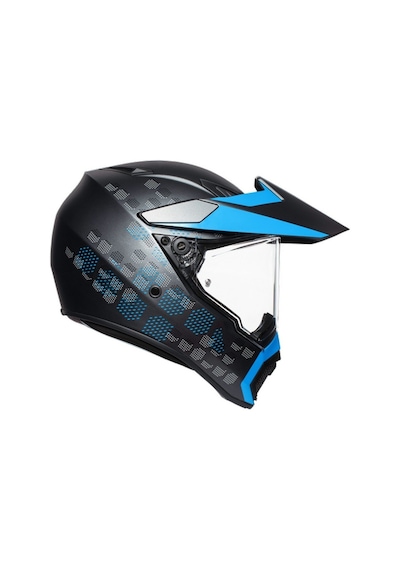 Agv Ax-9 Kask Antartica Matt Black Cyan