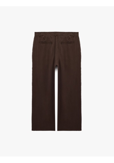 Koton Cepli Rahat Kalıp Viskon Karışımlı Geniş Paça Klasik Pantolon Kahverengi 7wam40141nw Kahve Koton Cepli Rahat Kalıp Viskon Karışımlı Geniş Paça Klasik Pantolon Kahverengi 7wam40141nw Kahve