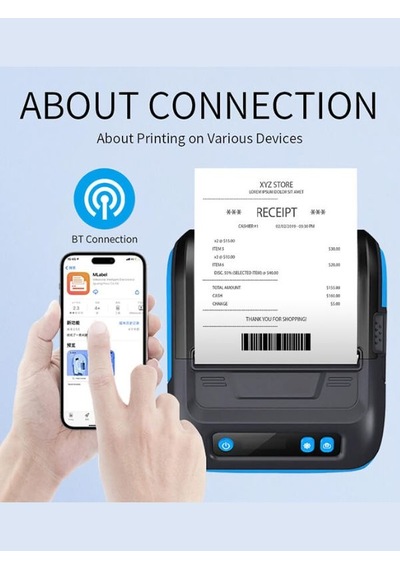 Mht-p29l 80mm Bluetooth Termal Etiket & Fiş Yazıcı Ip54 Suya Dayanıklı, Depo & Lojistik Kullanım