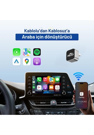 Embatech 2in1 Kablosuz Carplay Ve Android Auto Adaptörü Emt-001